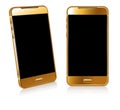 Gold Phone Cell Smart Mobile Royalty Free Stock Photo